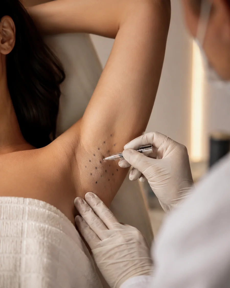 Hiperhidrose Axilar/Palmar — Klinicá Dermatologia, Barra da Tijuca